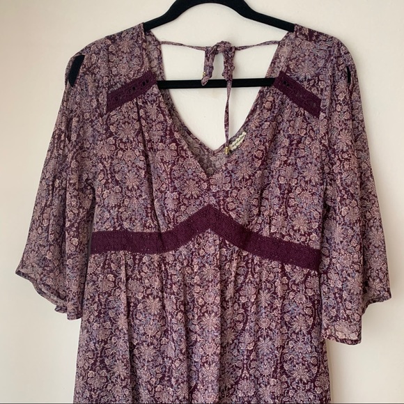 Purple Floral Boho Dress💜 - Picture 4 of 4